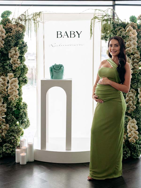 maternity wrap maxi dress Momyknows Wrap Draped Ruched Baby Shower Maternity Maxi Dress Green / S
