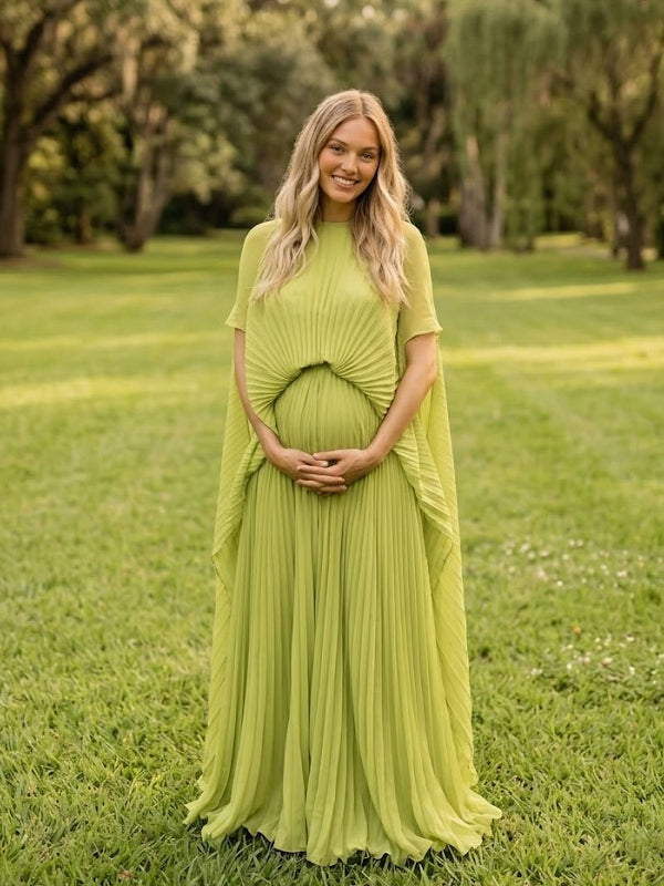 pastel green maternity dress Sage Green Maternity Robes Photoshoot Tulle Ruffles Pregnancy Dress Baby Shower