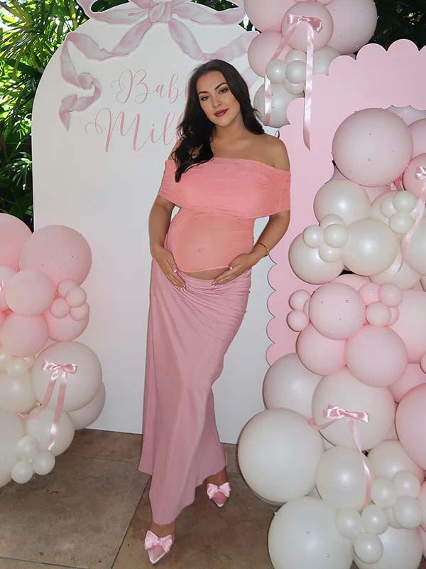 Momyknows Mesh Patchwork Off Shoulder Ruched Cut Out Bodycon Elegant Cocktail Party Maternity Baby Shower Maxi Dress