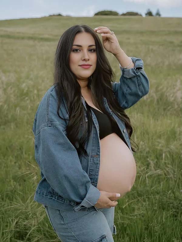 Momyknows Blue Buttons Pockets Daily Going out Maternity Denim Jacket