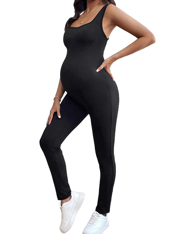 Momyknows Tight Jumpsuit Maternity Bottoms