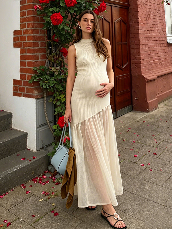 mesh dress maternity LoyisViDion Maxi Womens Maternity Dresses Ladies Fashion Sexy Mesh Lace Long Sleeve Photography Mopping Long Dress,Maternity/Purple Xl