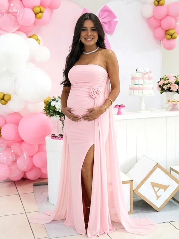 pink maternity baby shower dress Pink Maternity Dresses for Baby Shower, Off the Shoulder Pregnancy Photoshoot Maxi Gown for Women, Bunmp-Friendly Wedding Guest Outfit, Cocktail Dress at Amazon Women's Clothing store