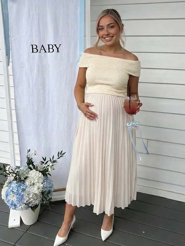 apricot pleated dress Apricot Linen Pleated Flared Dress Gothilo
