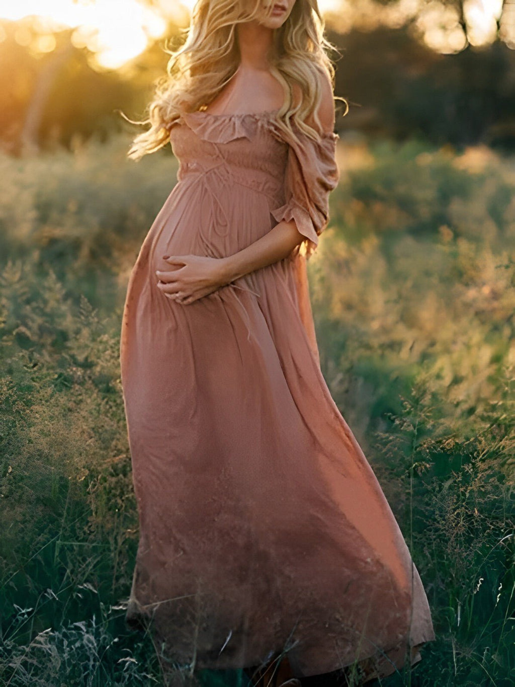 pink bump friendly dresses | Maternity-Friendly Styles A Peach Perfect, Bump-Friendly Midi