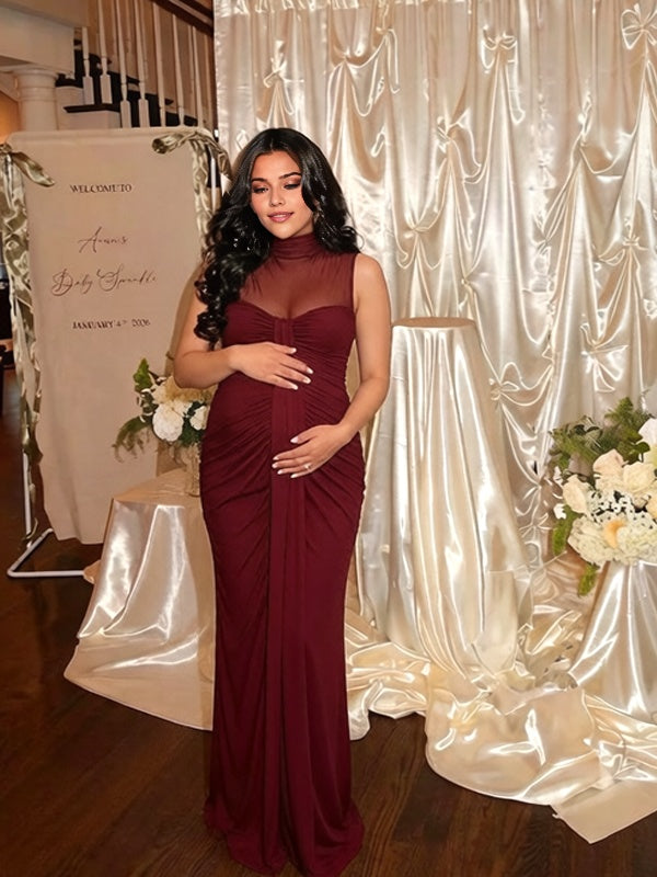 maternity formal maxi dress PinkBlush Black Off Shoulder Maternity Maxi Dress