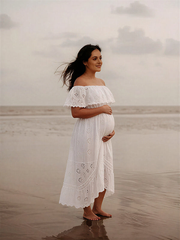 bohemian style maternity dresses Emily, Traveling Dress, Boho Maternity Dress, Bell Sleeve Maternity Dress,