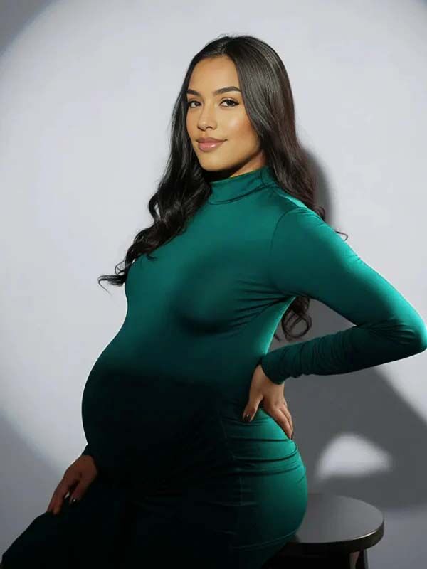 green maternity maxi dress PinkBlush Olive Draped Maternity Maxi