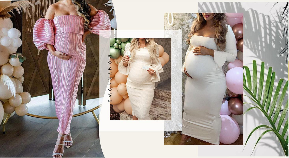 mommy knows white lace dress Momyknows White Lace Ruffle Mermaid Elegant Long Sleeve Baby Shower Maternity Maxi Dress, White / 2XL