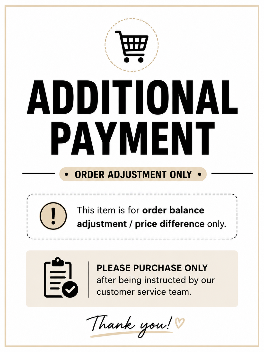 ADDITIONAL PAYMENT