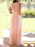 Momyknows Lace Zipper Elegant Sleeveless Patchwork Baby Shower Maternity Evening Party Maxi Dresses