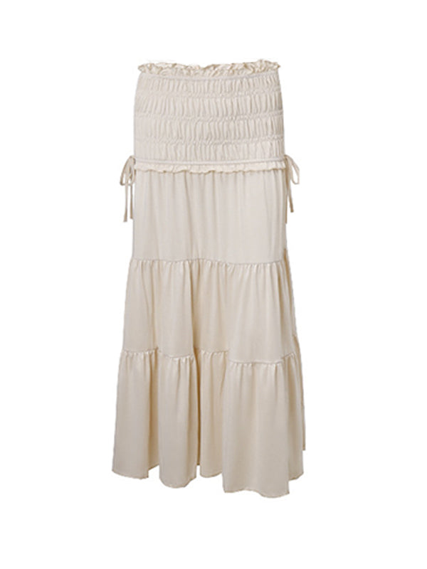 Momyknows Ivory White Two Piece Set Off Shoulder Ruffle Falbala Bodycon Elegant Maternity Boho Photoshoot Baby Shower Maxi Dress Skirt / S Momyknows Ivory White Two Piece Set Off Shoulder Ruffle Falbala Bodycon Elegant Maternity Boho Photoshoot Baby Shower Maxi Dress Skirt / S