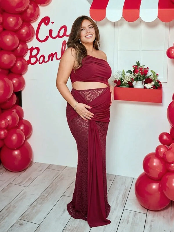 red one shoulder drape dress Red Alari One Shoulder Maxi Dress