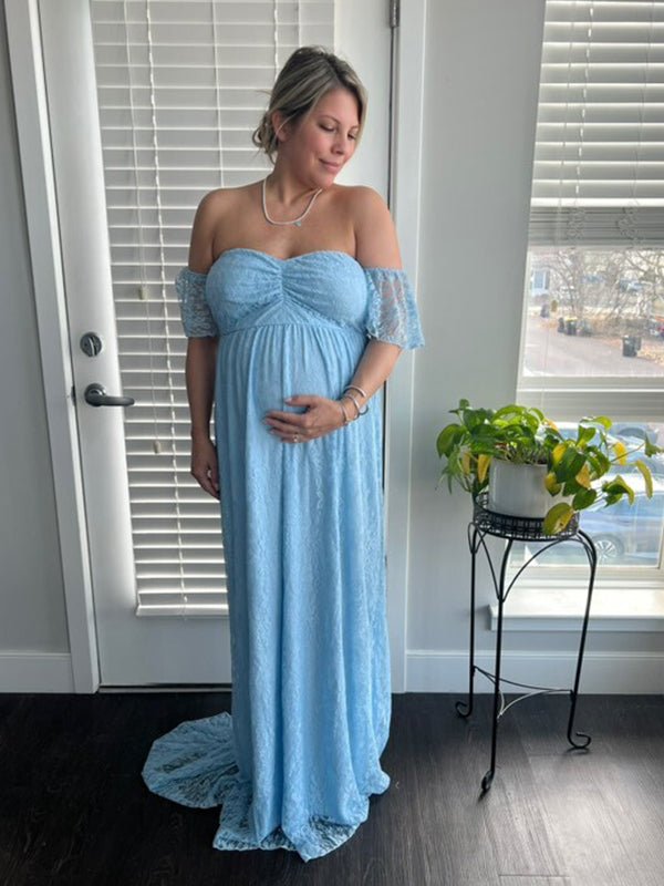 maternity strapless shoulder photoshoot dress Angel Marisol 2 piece Maternity in Crimson Glow The soft tulle fabric creates a dreamy silhouette Strapless Maternity Dresses Baby