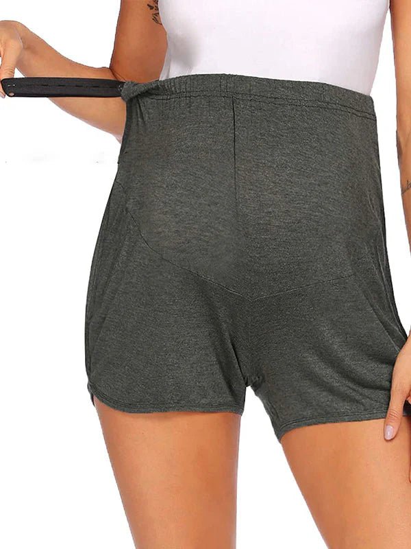 over the belly maternity athletic shorts