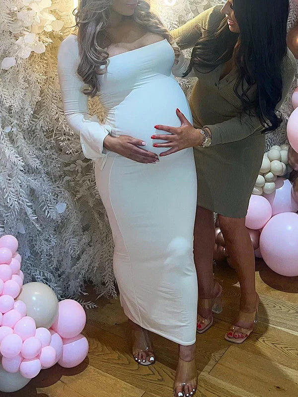 White Dress Tight Baby Shower Dresses Tight Maternity Dresses Cute Tight Maternity Dresses Momyknows