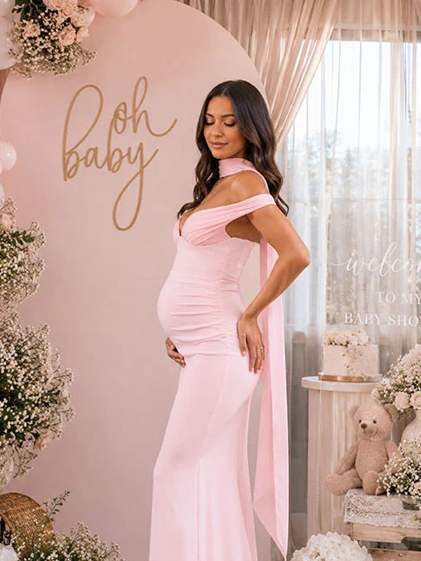 light pink maternity bodycon dress Angel Maternity Pink Maternity Bodycon Dress
