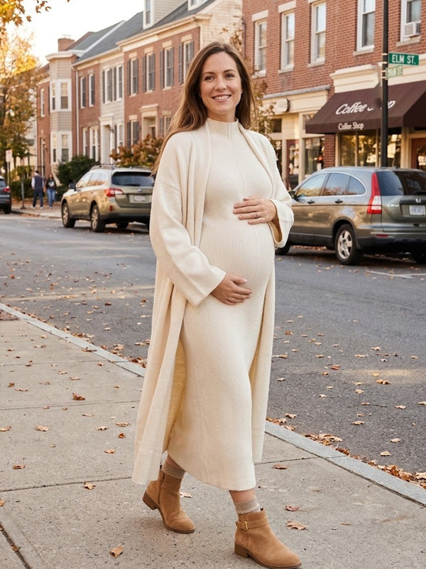 Daily Cardigan 2-in-1 Maternity Maxi Dresses