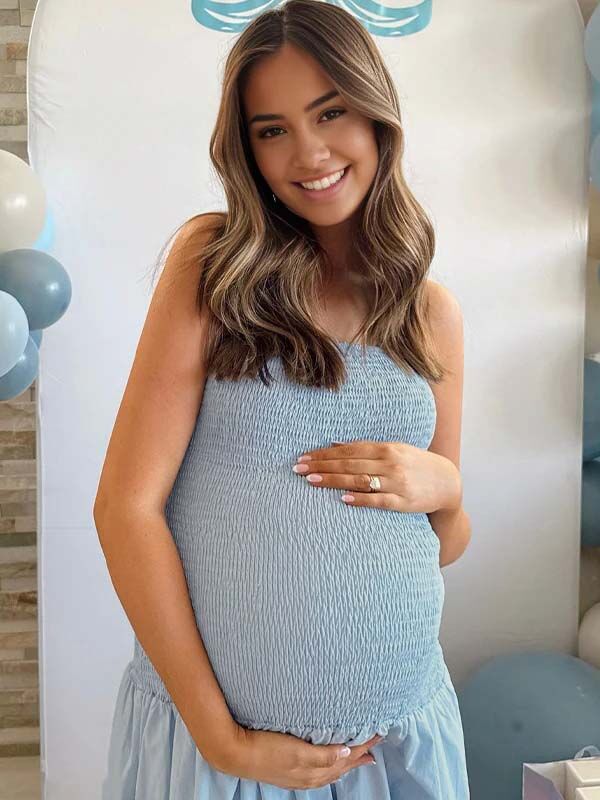 blue smocked maternity dress Navy Textured Smocked Maternity Maxi Dress