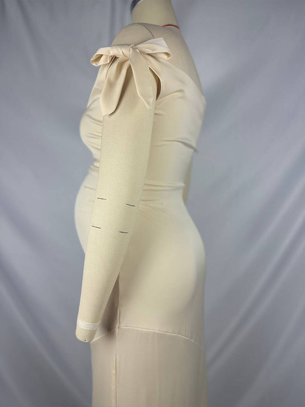off shoulder ruched bow dress Hutch Off-The-Shoulder Bow Mini Dress