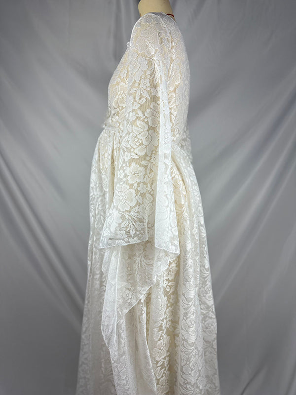 Momyknows Boho Lace Summer Maternity Dress Perfect for Outdoor Photoshoots White / L Momyknows Boho Lace Summer Maternity Dress Perfect for Outdoor Photoshoots White / L