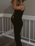 Momyknows Black Backless Cut Out Halter Neck Side Slit Party Going Out Maternity Photoshoot Midi Dress
