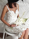 Momyknows White Lace Spaghetti Strap Bodycon V-Neck Wedding Gown Elegant Babyshower Party Maternity Midi Dress