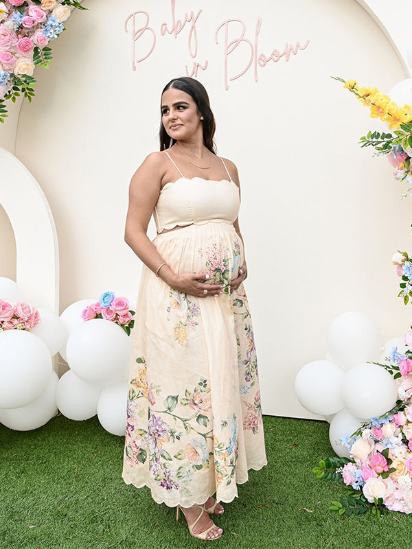 maternity dresses cute Waist Tie Maternity/Nursing Wrap Dress TAUPE / MEDIUM Ideal for spring and summer formal events Off Shoulder Maternity Summer Dress