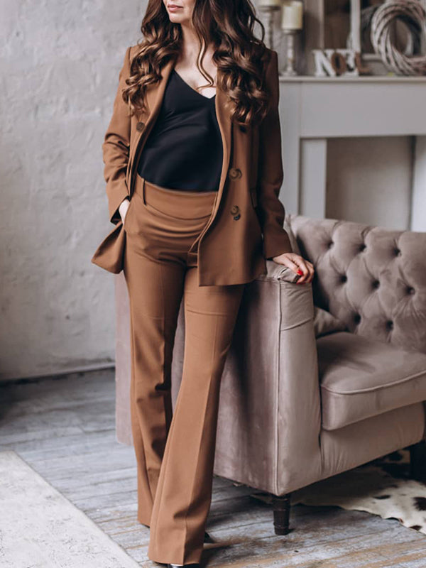 Momyknows Button Pocket Formal Occasions Office Worke Ceremony Maternity Blazer Two Piece Jogger Set