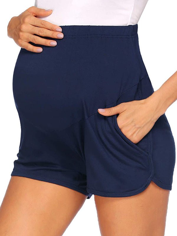 over the belly maternity athletic shorts