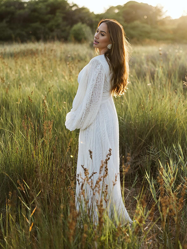 boho nursing dress Mandala Multicolored Ecovero French Dress Boho Beads