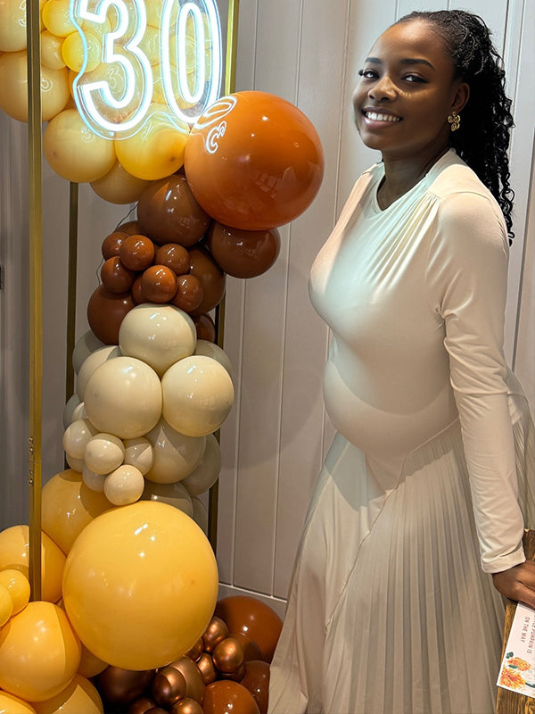 Momyknows White Pleated Ruched Maternity Baby Shower Maxi Dress