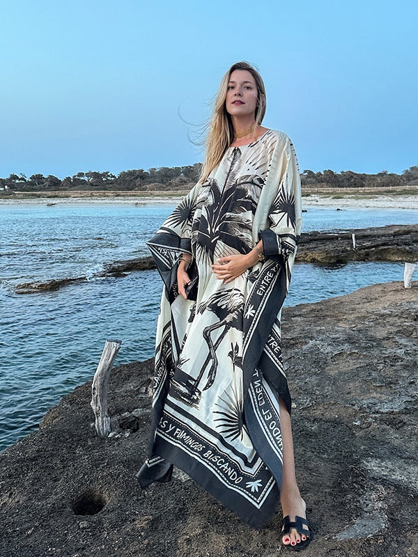 Momyknows Black Print Baby Shower Maternity Maxi Dress