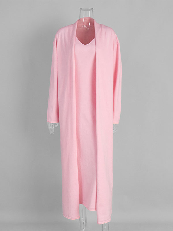 Momyknows Knit 2 Pieces Knit Belted Photoshoot Maternity Maxi Sweater Dress Momyknows Knit 2 Pieces Knit Belted Photoshoot Maternity Maxi Sweater Dress