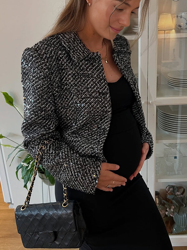 Momyknows Black Bright Wire Baby Shower Maternity Outfit