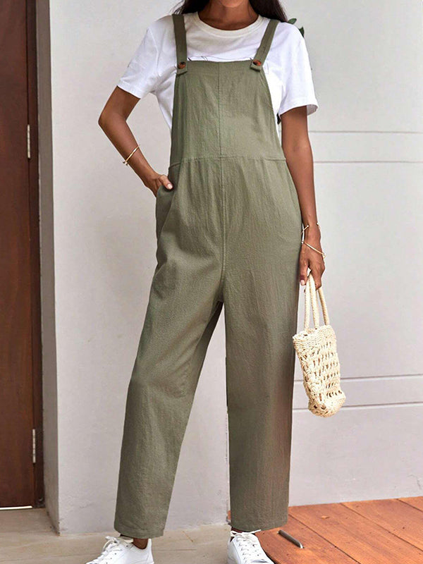 Momyknows Army Green Buttons Pockets Daily Going out Daily Going out Maternity Jumpsuits