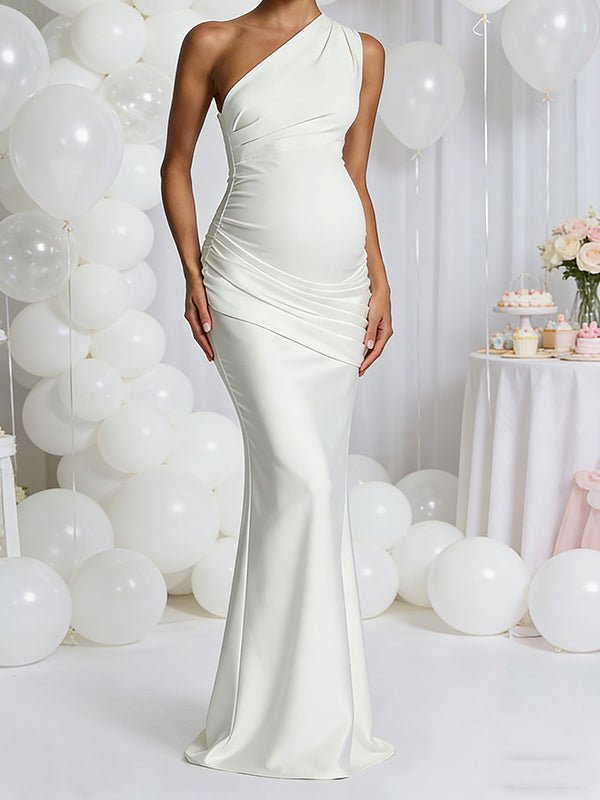 satin maternity maxi dress BUMPSUIT