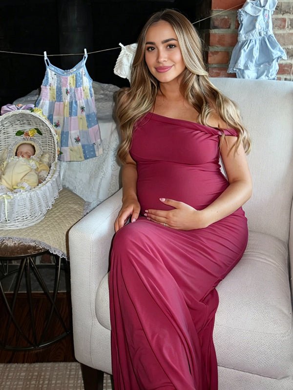pink mermaid maternity dress Luxe Mermaid Maternity Dress Stylist Styles