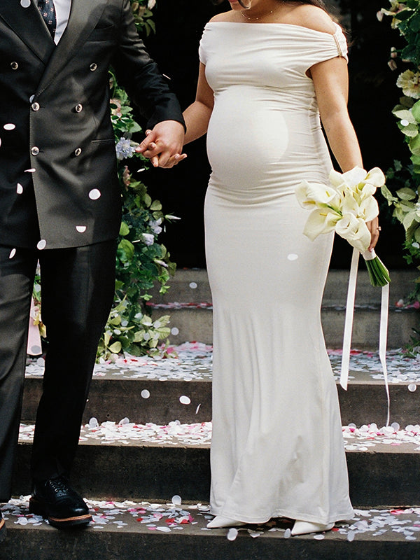 maternity bodycon dress for wedding Taupe Bodycon Dress And Sweater Maternity Set PinkBlush