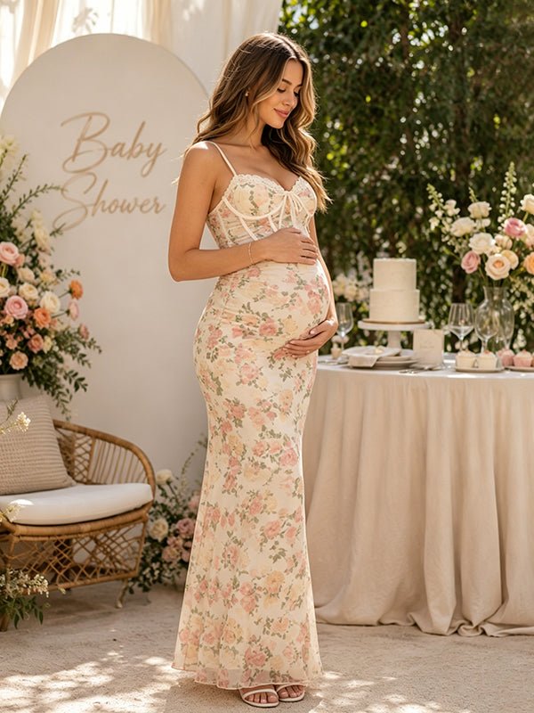 fitted maternity maxi dress Dresses trend side slits offer a modern touch Fitted & Bodycon Maternity Dresses