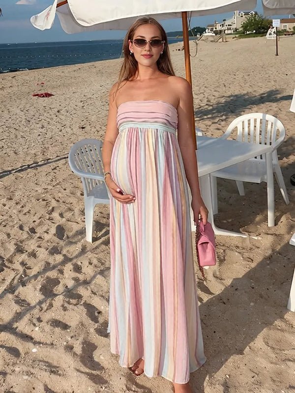 bandeau dress beach Women Strapless Eyelet Embroidery Maxi Summer Ruched Split Front Wrap Bodycon Party Club Dresses Adjustable back tie Boho Bandeau Dress Skirt Mandala