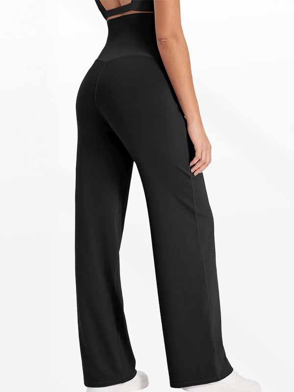 Momyknows Comfortable Pockets Patchwork Stretchy Daily Straight-leg Maternity Legging - Black - 4