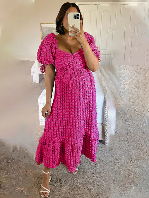 bubble textured maxi dress Endless Rose