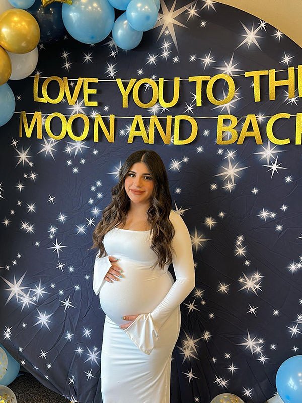 white long sleeve dress maternity Kate Satin Custom Photoshoot Gowns, M / 4#-White Fishtail skirt White Vintage Boho Puffy Sleeves