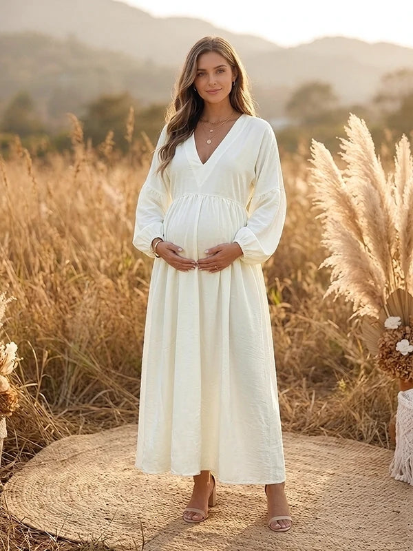 Daily Flowy Photoshoot Maternity Maxi Dress