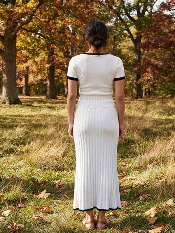 Momyknows Crochet Button Draped Hem Two Piece Maternity Photoshoot Maxi Dress - White - 4
