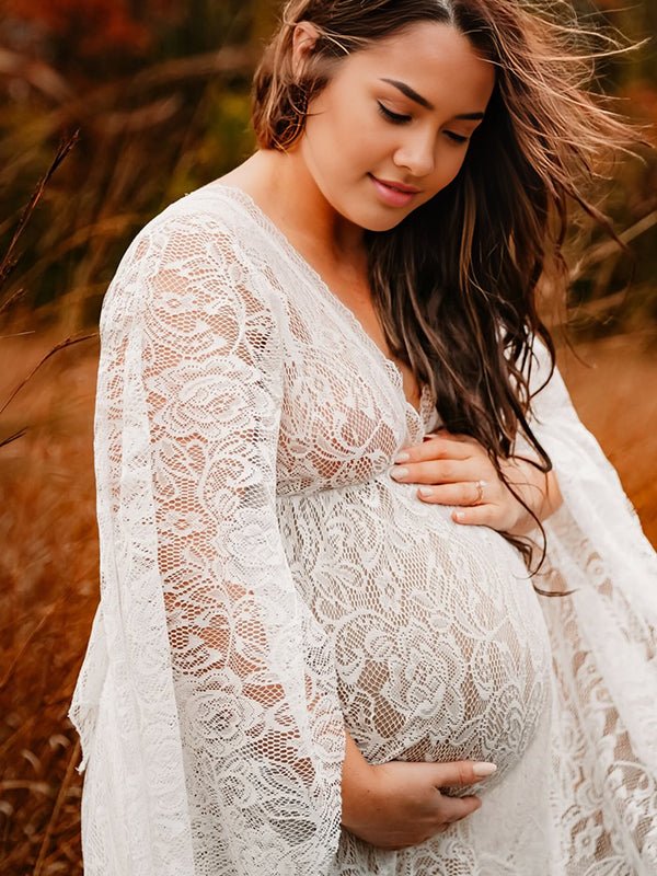white floral maternity dress Cream Smocked Long Sleeve Maxi PinkBlush Long sleeve Sleeve type sistersonadime on LTK