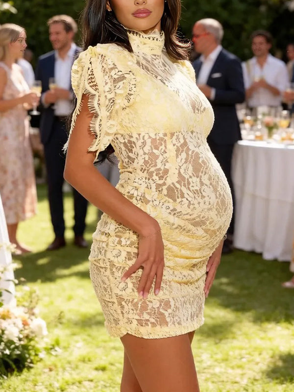 see through lace maternity dress Lace Maternity Dress Chic Bump Club