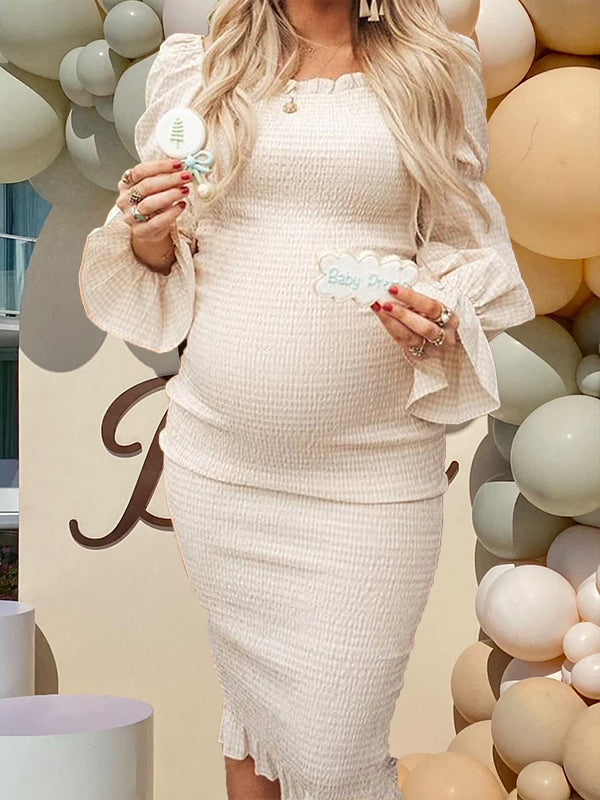LANCS Seamless Maternity Dress Sleeveless Bodycon Dress Pregnancy Shapewear  for Baby Shower Dress Maternity Clothes for Women (US, Alpha, Small,  Regular, Regular, Beige) at  Women's Clothing store