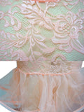 Momyknows Cream Lace Ruffle Falbala Tulle Splicing Mermaid Long Sleeve Bodycon Baby Shower Maternity Midi Dress